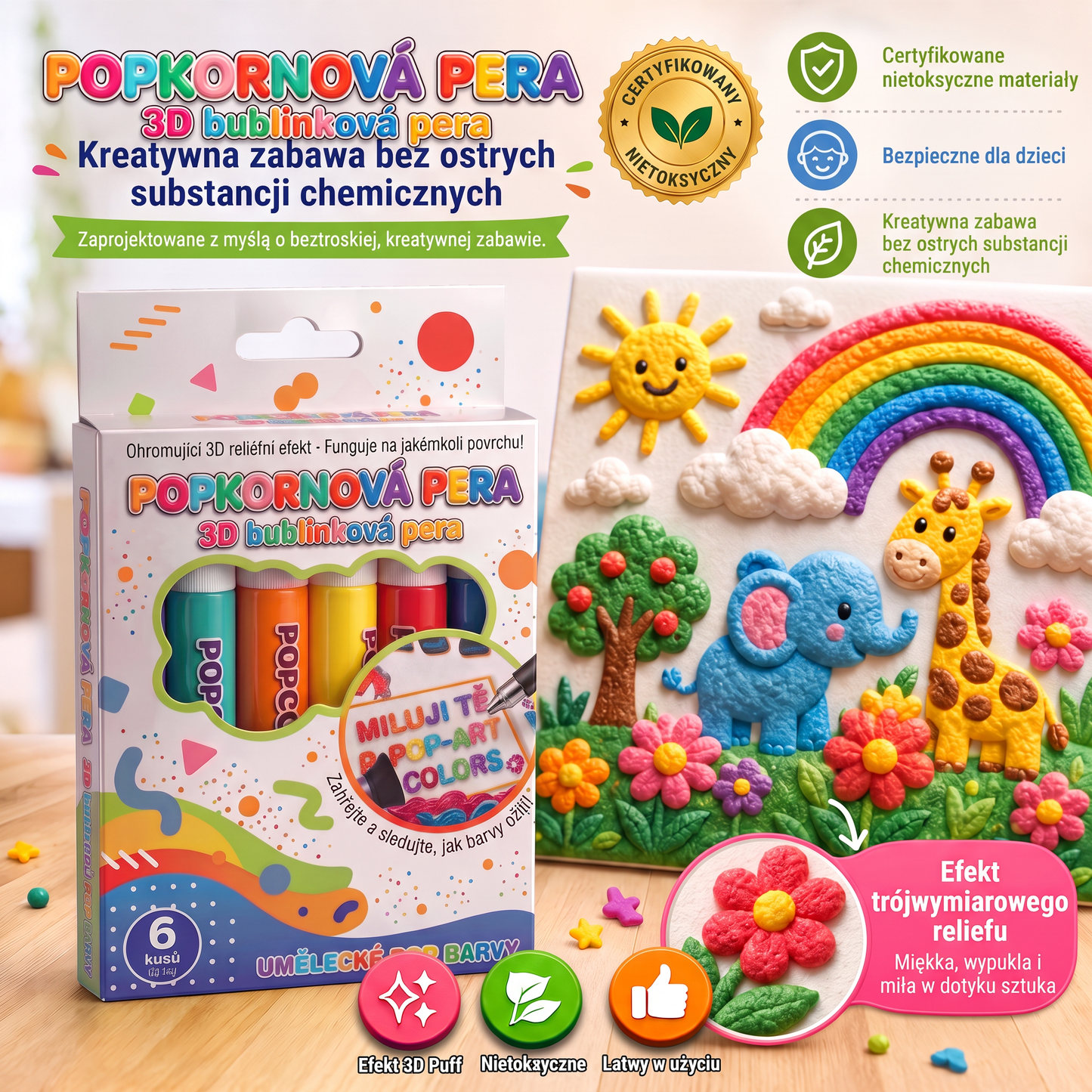 Dnes se slevou 50 % 🔥 | PKNEW® 3D reliéfní umělecké pero🍋 – proměňte obyčejné kresby v působivá prostorová díla 🎨