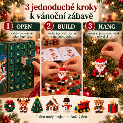 🎅🔥 POSLEDNÍ DEN: 50% SLEVA 🍈 Vánoční stavebnicový adventní kalendář pro celou rodinu! 💎