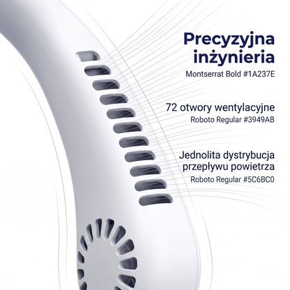 ❄️Přenosný ventilátor na krk PKNEW®🍈, bezlopatkový osobní ventilátor, hands-free chlazení pro venkovní použití i do kanceláře 💕