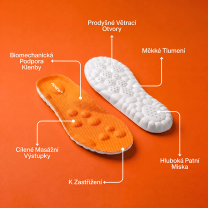 🦶 Masážní vložky do bot — 💨 5D tlumení nárazů, vysoká pružnost, absorpce potu, odolnost proti zápachu – ergonomický design