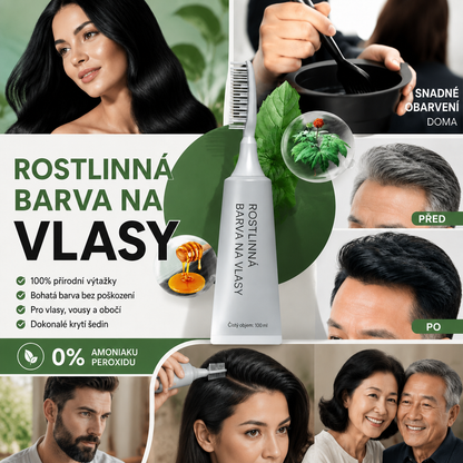 🌿 Vitalisys® 🍇Bylinný hřeben na barvení vlasů – jednodušší cesta k tmavším a upravenějším vlasům 🖤