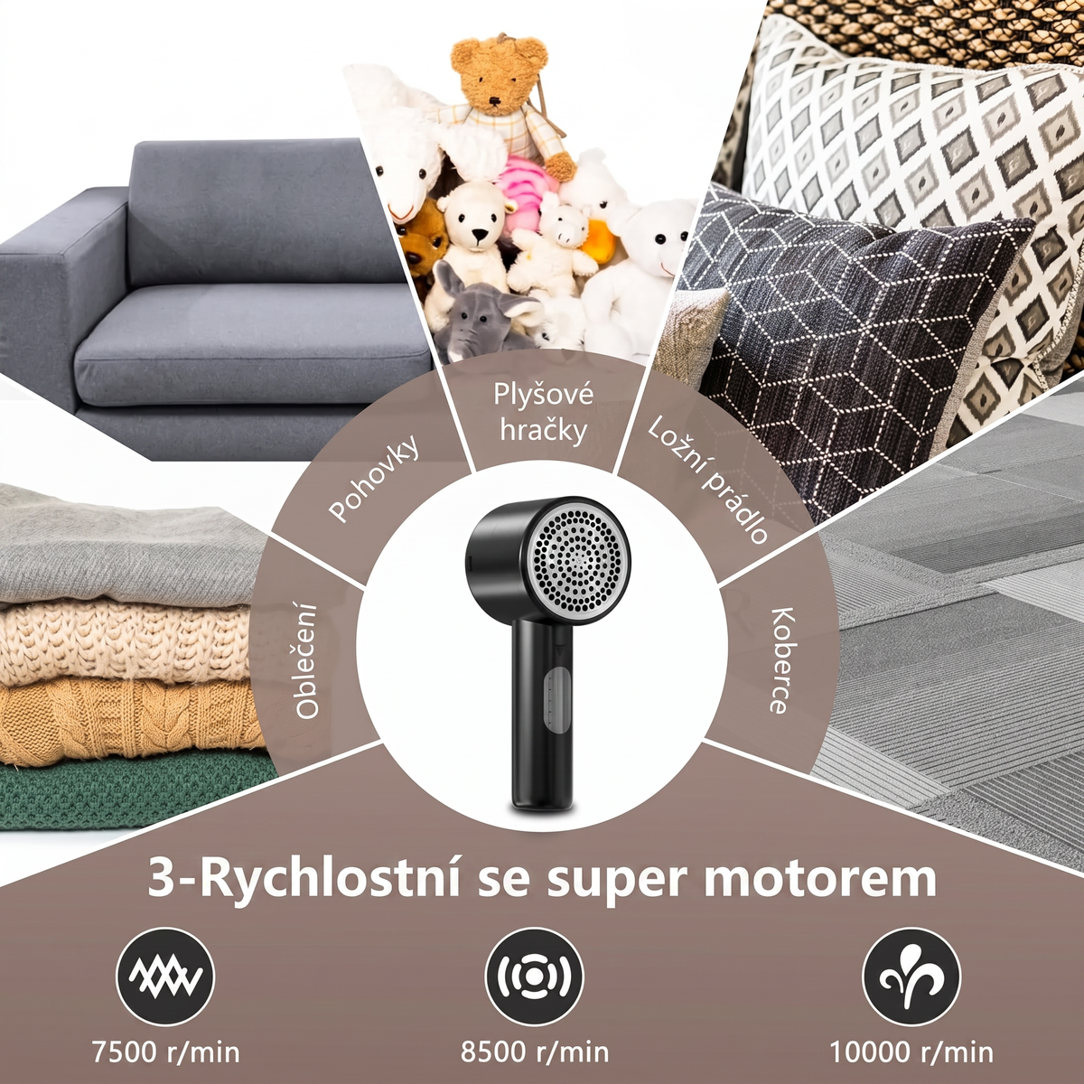 LEFUN®👚Přenosný holicí strojek na textil – dobíjecí a kompaktní; vhodný na oblečení a svetry, ideální na cesty; multifunkční zařízení pro odstraňování žmolků a žmolků🧶