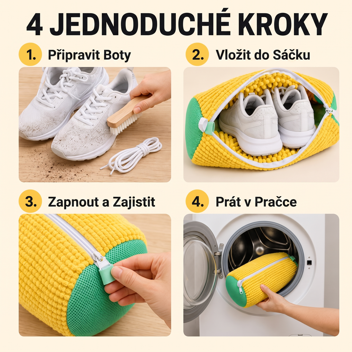 PKNEW®🍇 360° Žinylkový Prací Sáček na Boty👟 – Jemnější praní bez ručního drhnutí, se skrytým zipem pro tenisky, sportovní a dětskou obuv 💕