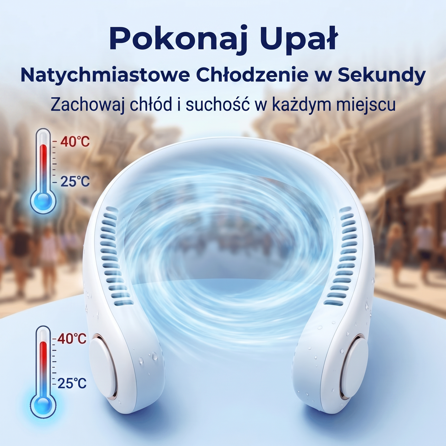 ❄️Přenosný ventilátor na krk PKNEW®🍈, bezlopatkový osobní ventilátor, hands-free chlazení pro venkovní použití i do kanceláře 💕