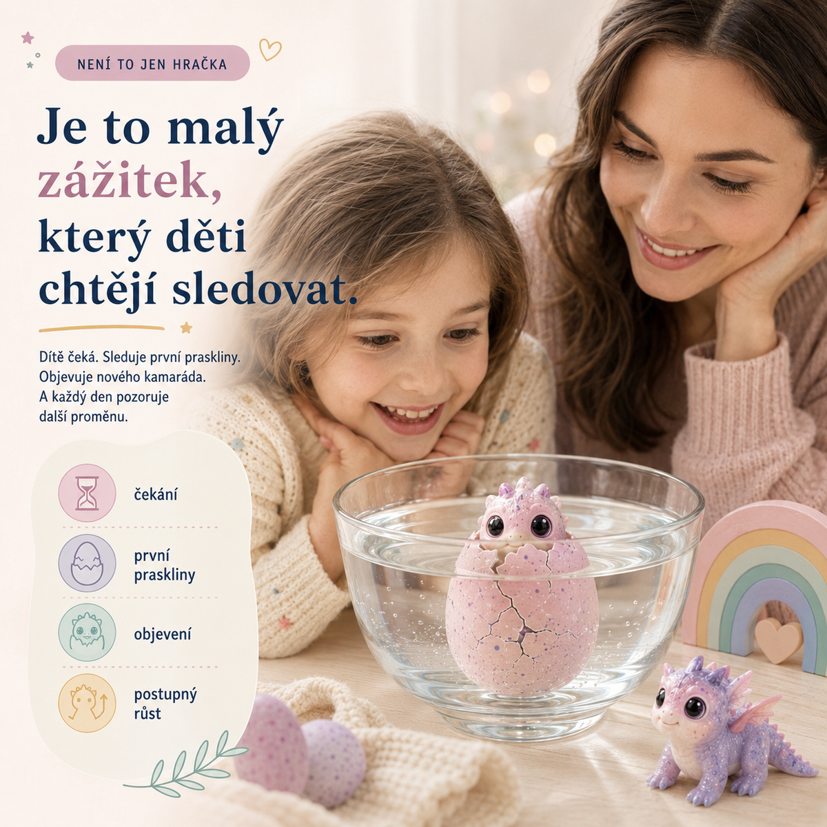 LEFUN®🍇Magické líhnoucí vajíčko do vody pro děti – překvapivý mazlíček, který se vylíhne a roste