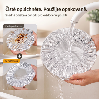 PKNEW® Collapsible Aluminum Foil Food Cover | Keep Meals Warm, Fresh & Protected from Fruit Flies🔥