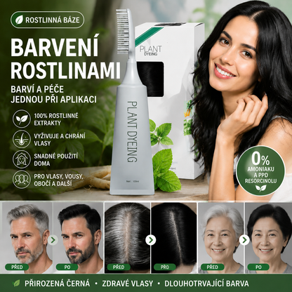 🌿 Vitalisys® 🍇Bylinný hřeben na barvení vlasů – jednodušší cesta k tmavším a upravenějším vlasům 🖤