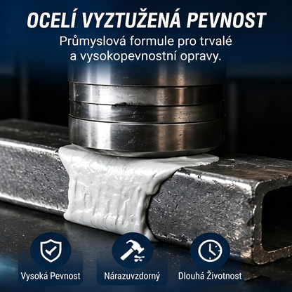 PKNEW®  Ocelí vyztužený epoxidový opravný tmel — Univerzální lepidlo na kov, dřevo a plast🪓