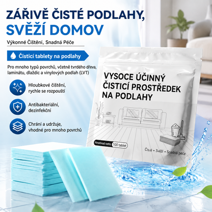 PKNEW® Tablety na mytí podlah – Univerzální čisticí prostředek pro dřevěné povrchy, laminát, dlaždice a stěny v karavanech, s antibakteriálním a osvěžujícím účinkem.💦