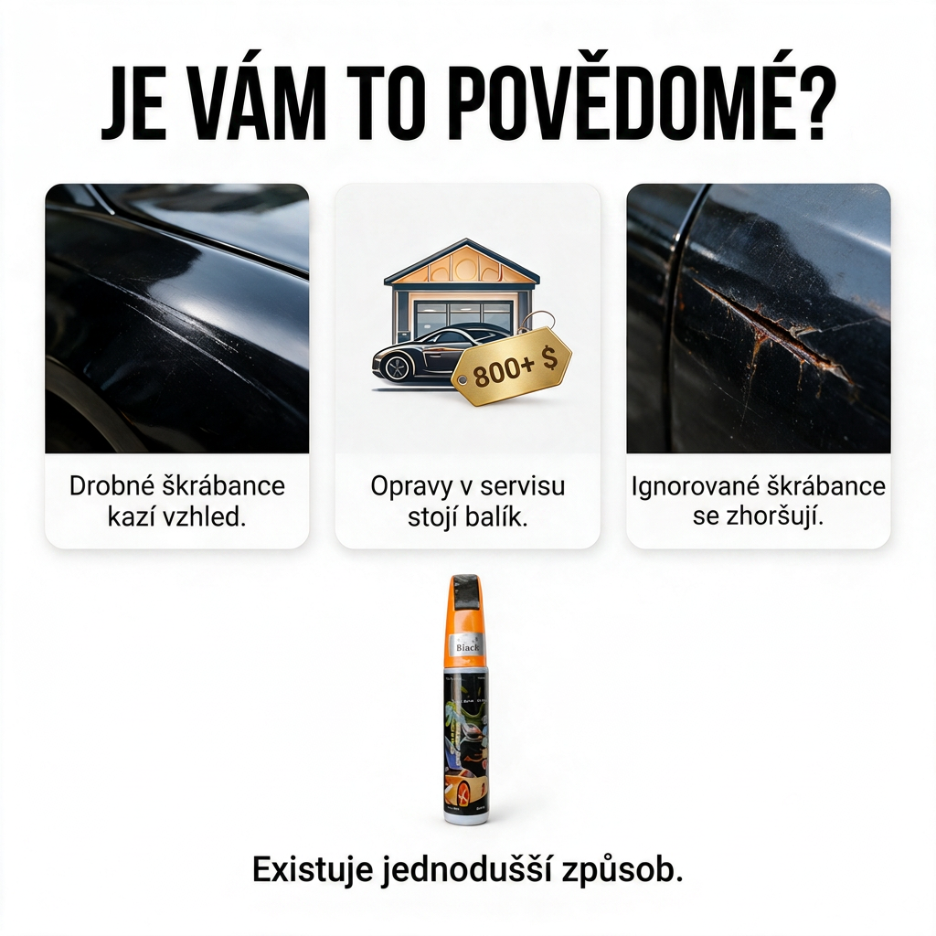 PKNEW®🚘 Opravné pero na autolak✨ – Rychlé zakrytí drobných škrábanců, oděrek a míst s odloupnutým lakem bez návštěvy servisu