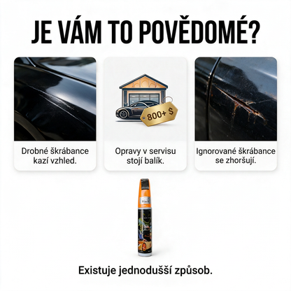 PKNEW®🚘 Opravné pero na autolak✨ – Rychlé zakrytí drobných škrábanců, oděrek a míst s odloupnutým lakem bez návštěvy servisu