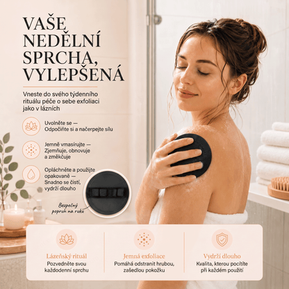 Hloubkově čisticí exfoliační tělové žínky – Jemný odstraňovač odumřelé kůže & SPA koupelnová houba💙