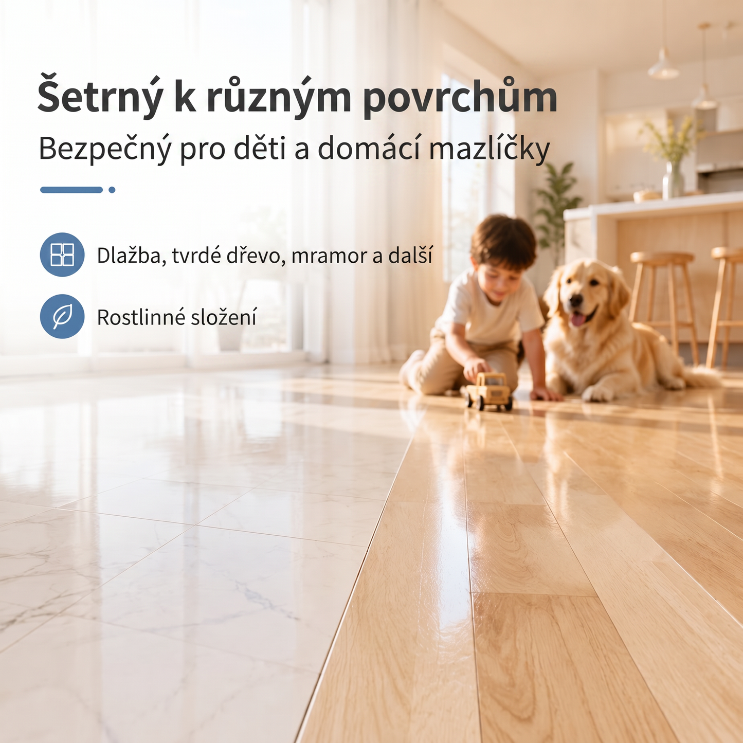PKNEW® Čisticí tablety na podlahy – Univerzální čistič pro dřevěné, laminátové a dlaždicové povrchy i stěny obytných vozů, antibakteriální a deodorační péče👩‍❤️‍👨