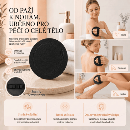 Hloubkově čisticí exfoliační tělové žínky – Jemný odstraňovač odumřelé kůže & SPA koupelnová houba💙