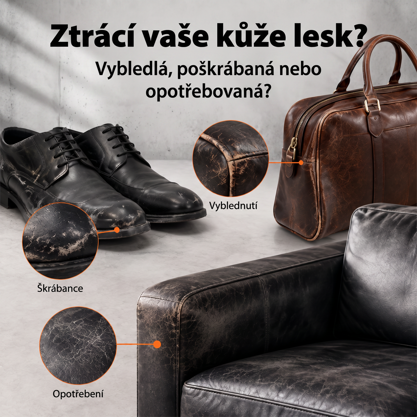 PKNEW®🎨 Intenzivní balzám na obnovu barvy kůže✨ – Oživuje vybledlý vzhled, sjednocuje barvu a pomáhá zakrýt oděrky na botách, sedačkách, kabelkách i autosedačkách 💕