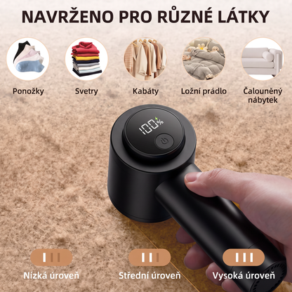LEFUN®👚Přenosný holicí strojek na textil – dobíjecí a kompaktní; vhodný na oblečení a svetry, ideální na cesty; multifunkční zařízení pro odstraňování žmolků a žmolků🧶