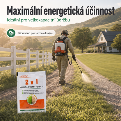 PKNEW® 🌿 Granulovaný přípravek proti plevelu 2 v 1 Max Power🍇 – viditelný účinek již za 6 hodin, snadné rozmíchání ve vodě a cílené použití na spáry, cesty, ploty i štěrkové plochy