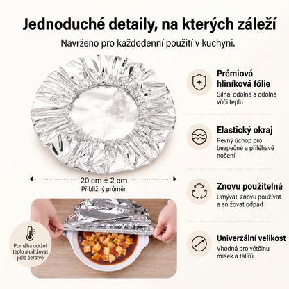 PKNEW® Collapsible Aluminum Foil Food Cover | Keep Meals Warm, Fresh & Protected from Fruit Flies🔥
