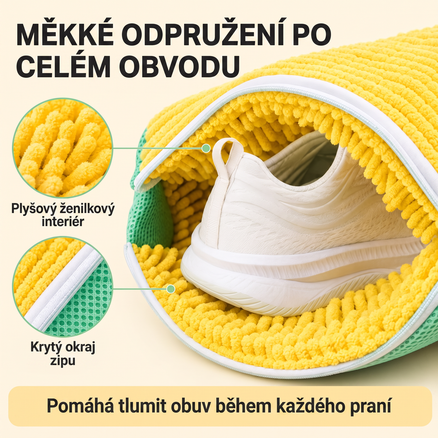 PKNEW®🍇 360° Žinylkový Prací Sáček na Boty👟 – Jemnější praní bez ručního drhnutí, se skrytým zipem pro tenisky, sportovní a dětskou obuv 💕