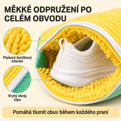 PKNEW®🍇 360° Žinylkový Prací Sáček na Boty👟 – Jemnější praní bez ručního drhnutí, se skrytým zipem pro tenisky, sportovní a dětskou obuv 💕