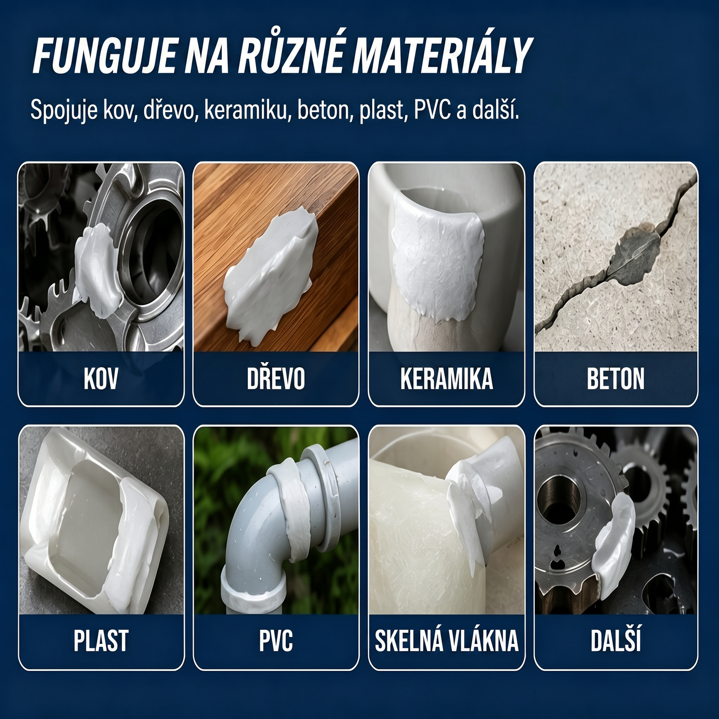 PKNEW®  Ocelí vyztužený epoxidový opravný tmel — Univerzální lepidlo na kov, dřevo a plast🪓
