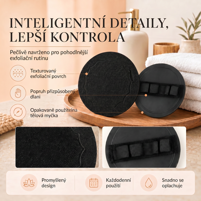 Hloubkově čisticí exfoliační tělové žínky – Jemný odstraňovač odumřelé kůže & SPA koupelnová houba💙