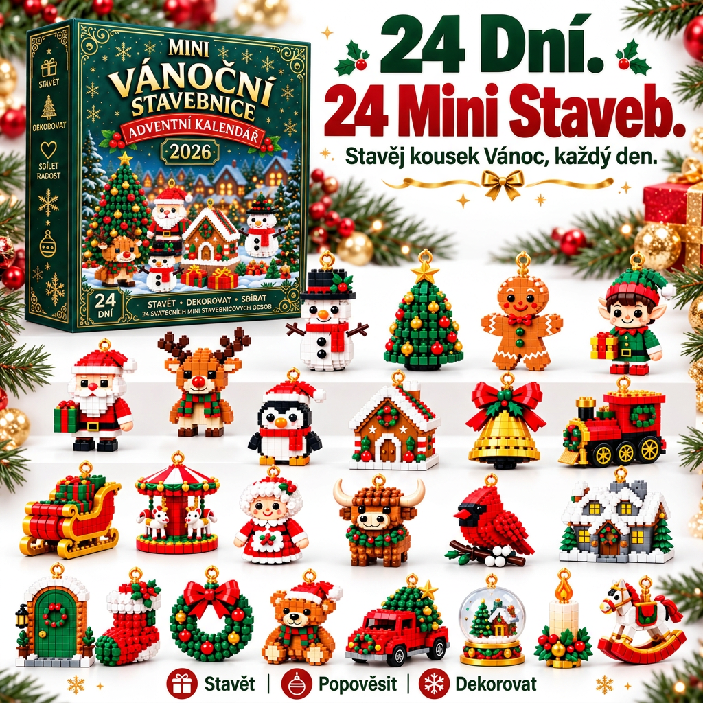 🎅🔥 POSLEDNÍ DEN: 50% SLEVA 🍈 Vánoční stavebnicový adventní kalendář pro celou rodinu! 💎