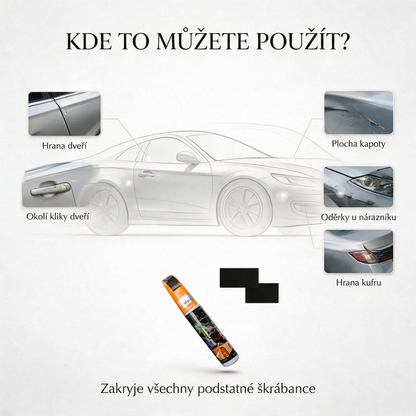 PKNEW®🚘 Opravné pero na autolak✨ – Rychlé zakrytí drobných škrábanců, oděrek a míst s odloupnutým lakem bez návštěvy servisu