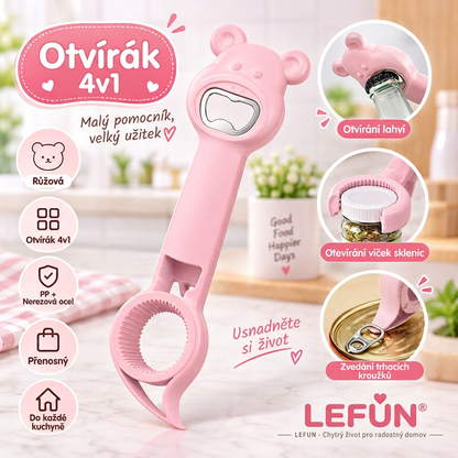 LEFUN® 🍇4v1 otvírák – Otevřete každé víčko bez zbytečné námahy