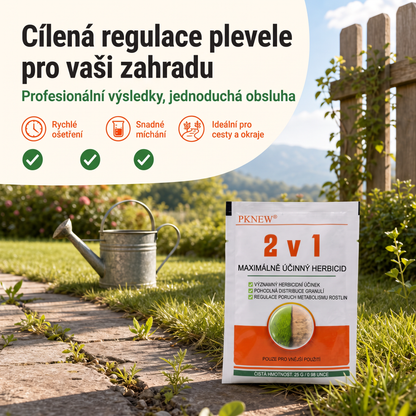 PKNEW® 🌿 Granulovaný přípravek proti plevelu 2 v 1 Max Power🍇 – viditelný účinek již za 6 hodin, snadné rozmíchání ve vodě a cílené použití na spáry, cesty, ploty i štěrkové plochy