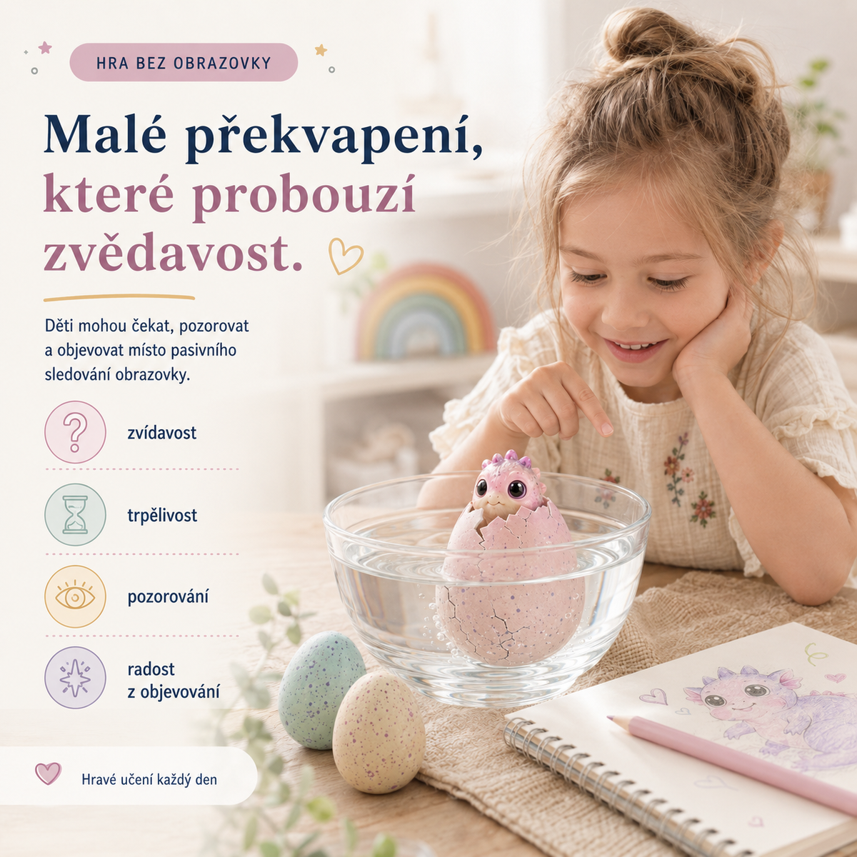 LEFUN®🍇Magické líhnoucí vajíčko do vody pro děti – překvapivý mazlíček, který se vylíhne a roste