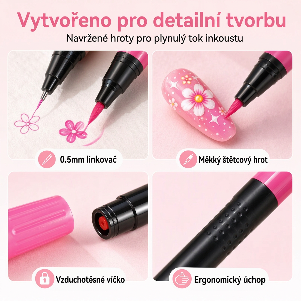 POSLEDNÍ DEN · 50% SLEVA 🌈 Sada 24 barev oboustranných per na nehty 💕