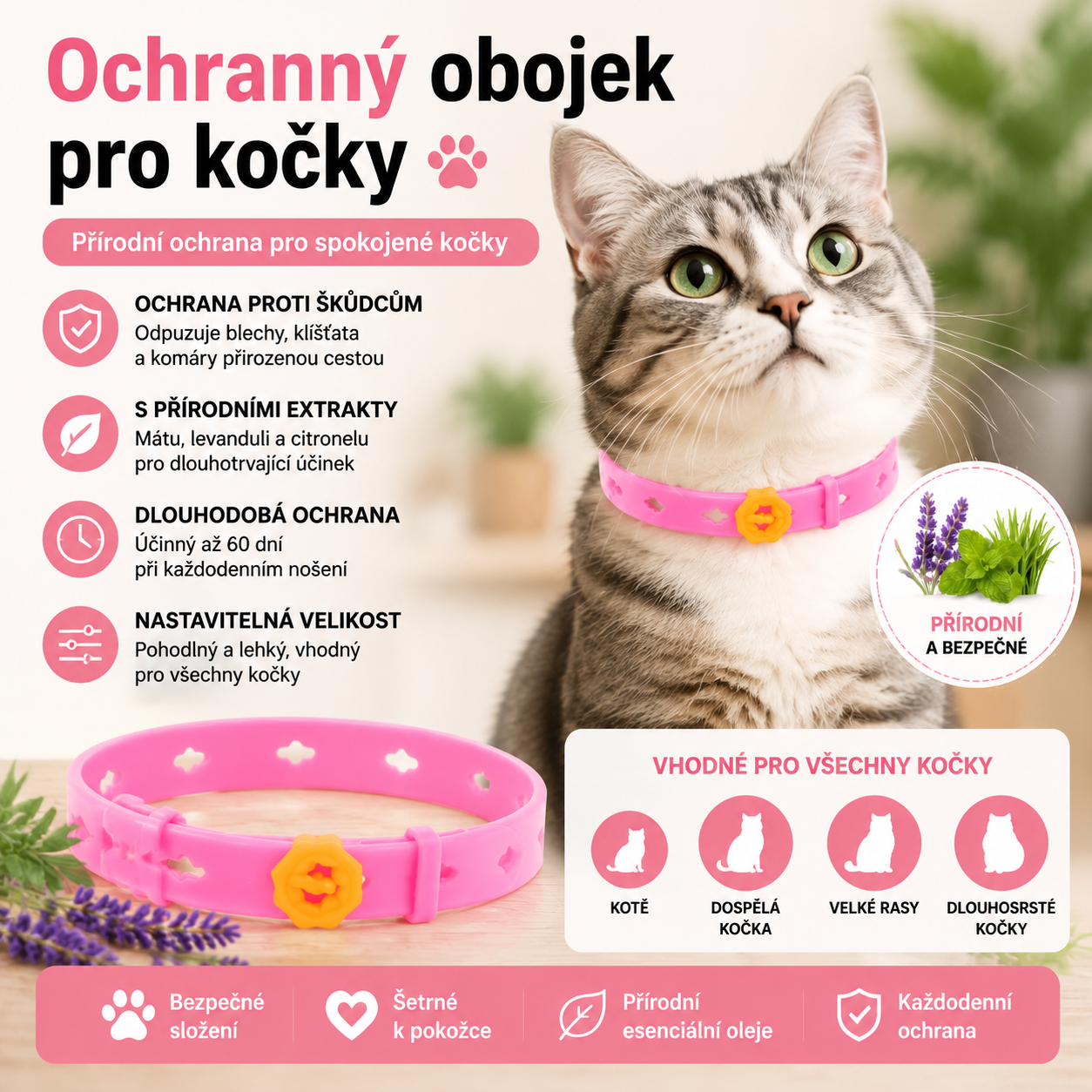 PKNEW®🐾 Kompletní péče pro vašeho mazlíčka 🍇2v1❤️ kartáč proti línání + nastavitelný obojek pro psy a kočky