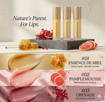 Honey Milk Jelly Lip Glow Balm Trio | 3pcs Nourishing Lip Tint Primer & Long-Lasting Moisture Lock Set