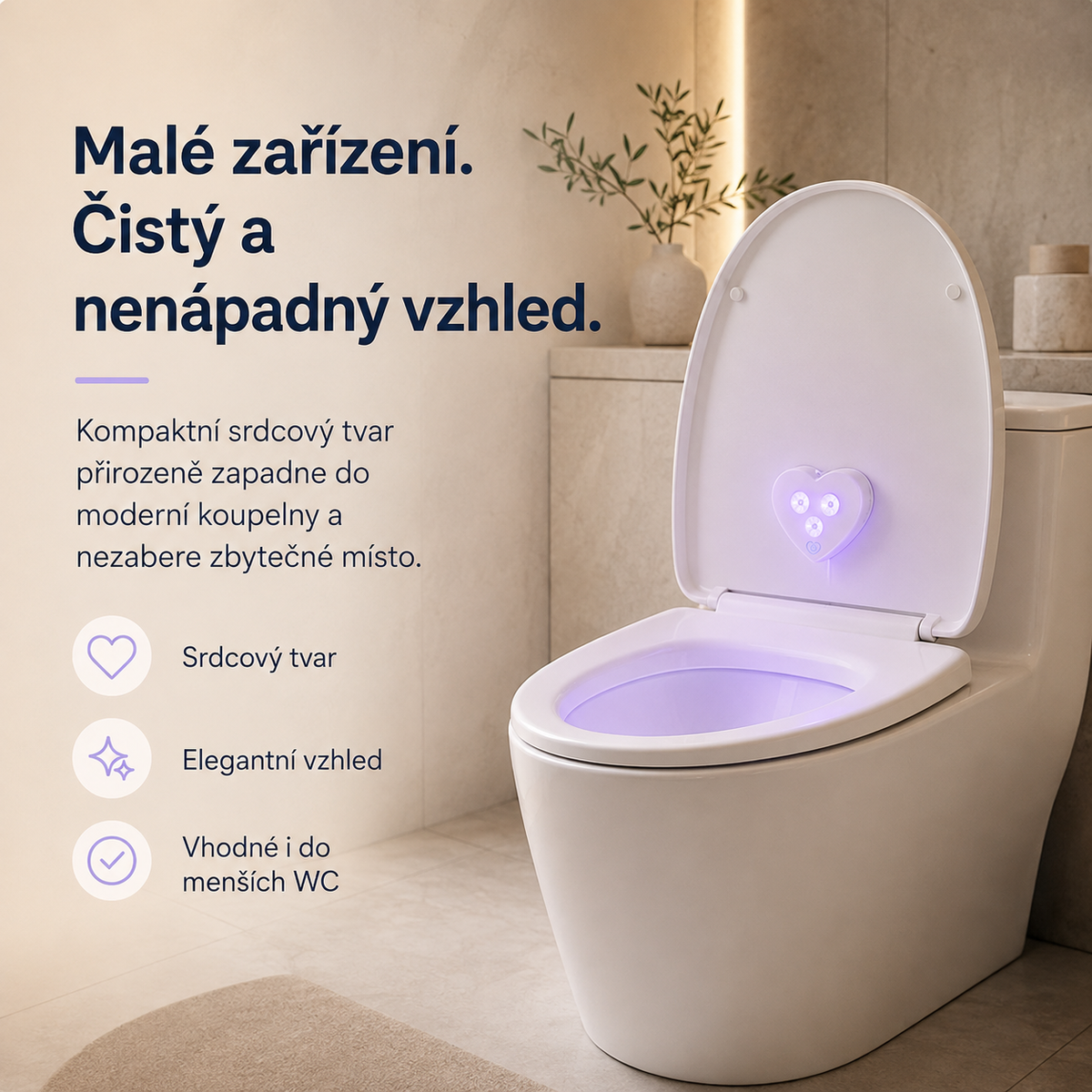 LEFUN®🍇Chytré UVC světlo na toaletu🚽  – automatický senzor, bezdotykový provoz a USB-C nabíjení